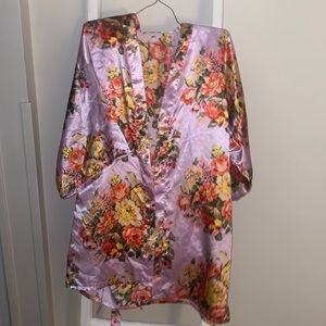 Floral Silk Robe